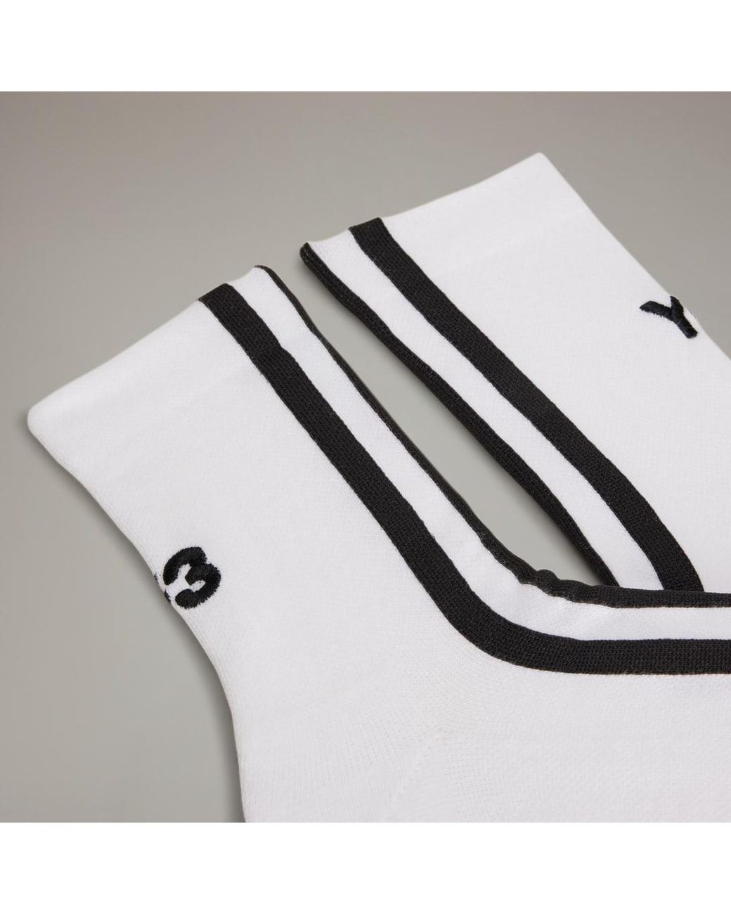 Adidas White Y-3 Stripes Socks