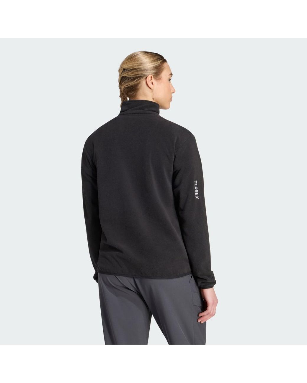Adidas Black Terrex Multi Essentials Half Zip Fleece Jacket