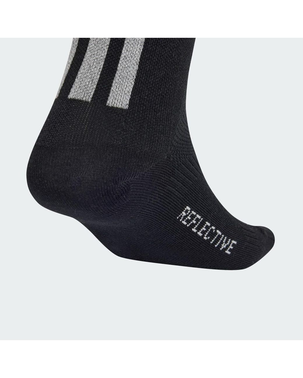 Adidas Black Running Reflective Crew Sock
