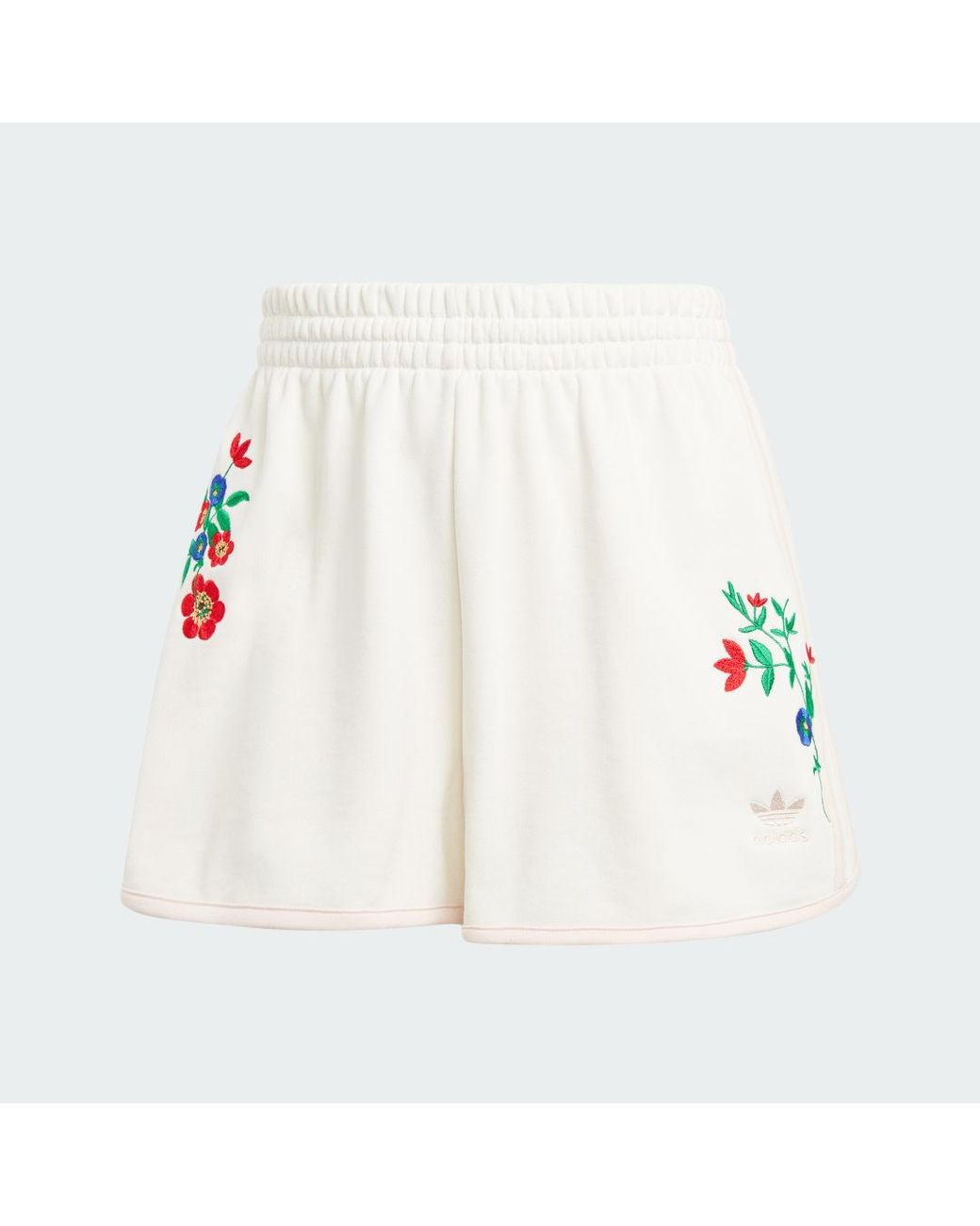 Adidas White Fashion Graphics Floral Shorts