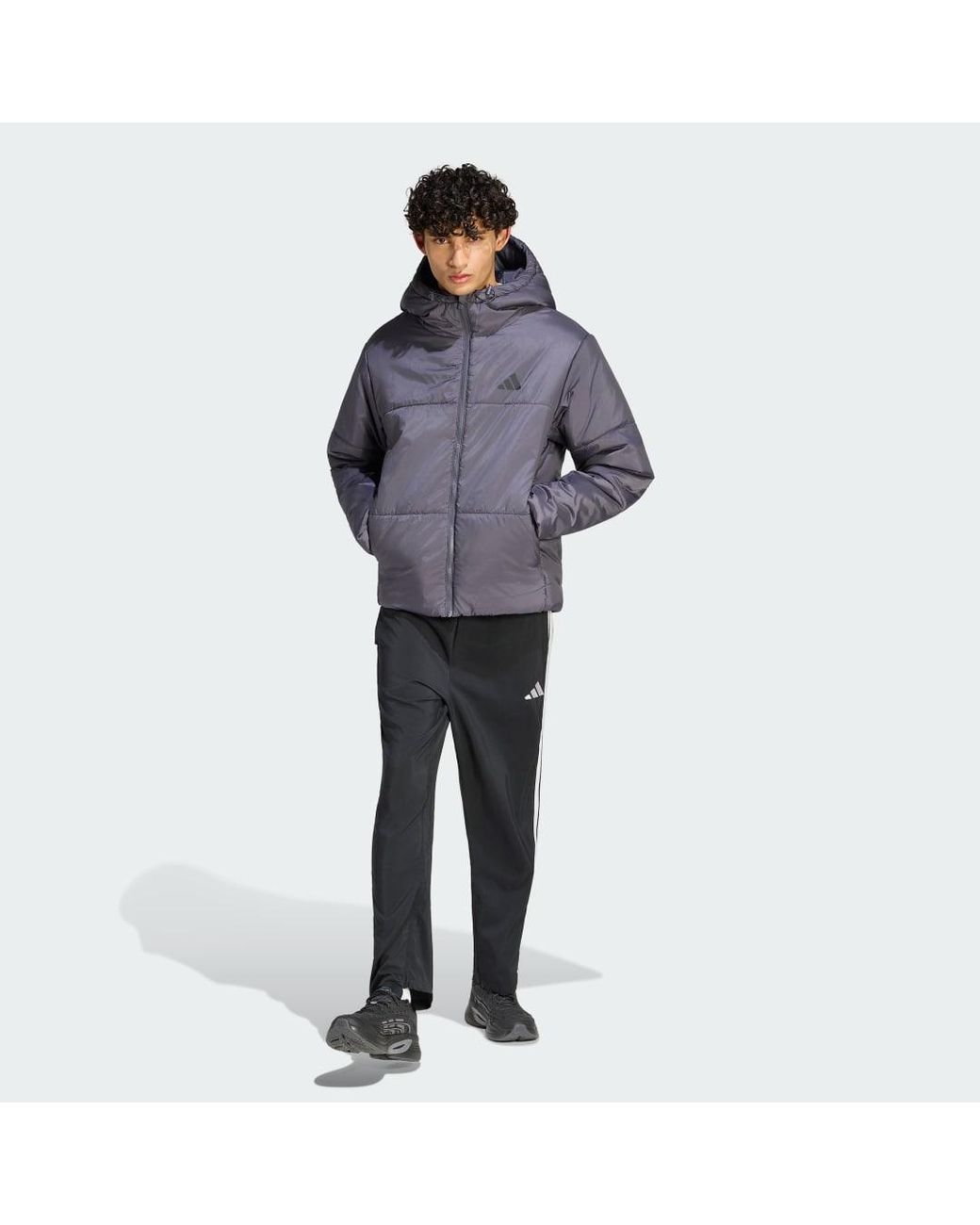 Adidas Blue Essentials Highloft Insulated Puffer Jacket for men