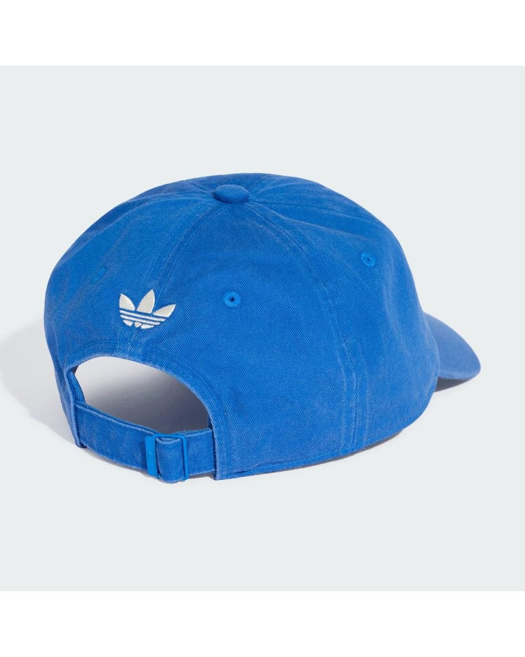 Adidas Blue Washed Twill Dad Baseball Kappe