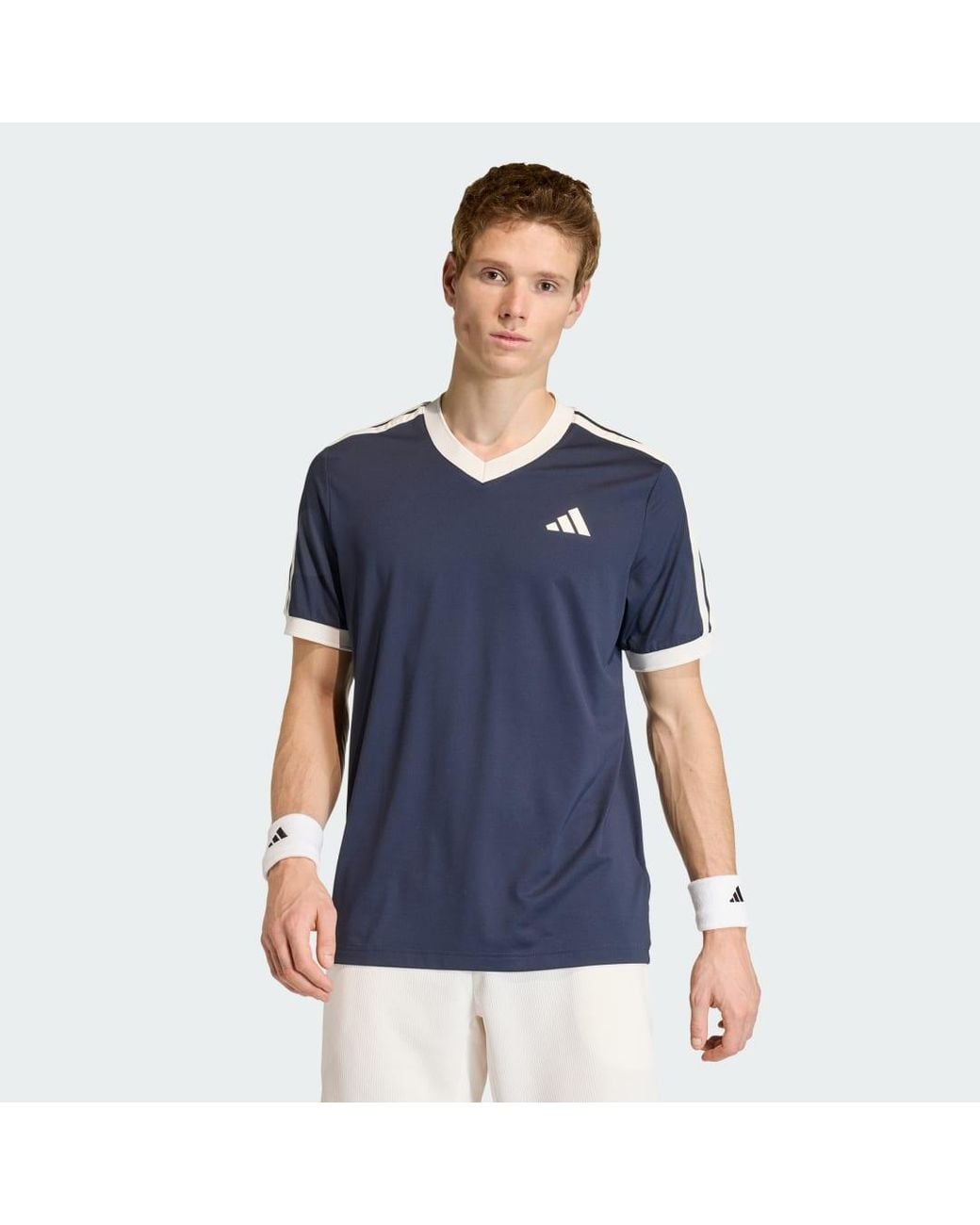 Adidas Blue Tennis Classics T-Shirt for men