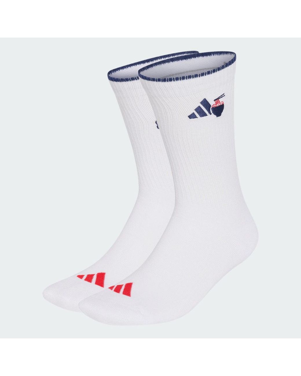 Adidas White Food Graphic 2Pp Crew Socks