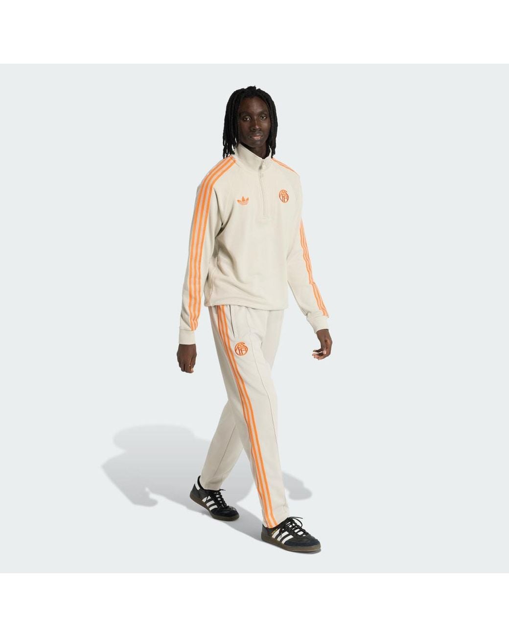 Adidas Natural Fc Bayern Originals Half Zip Top for men