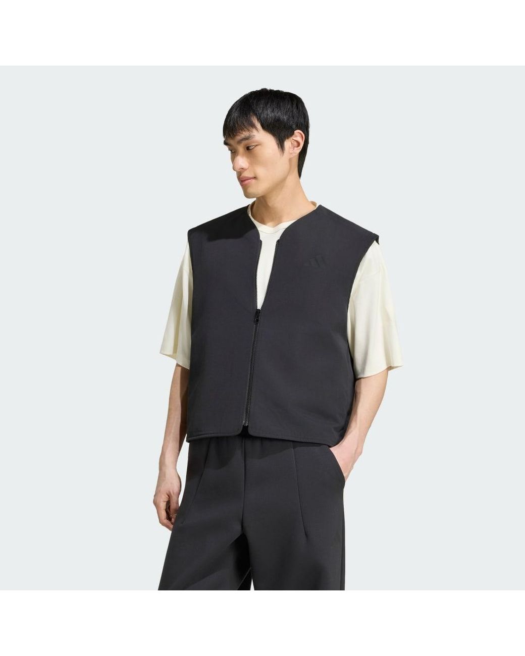 Chaleco Reversible Soft Lux Adidas de hombre de color Black