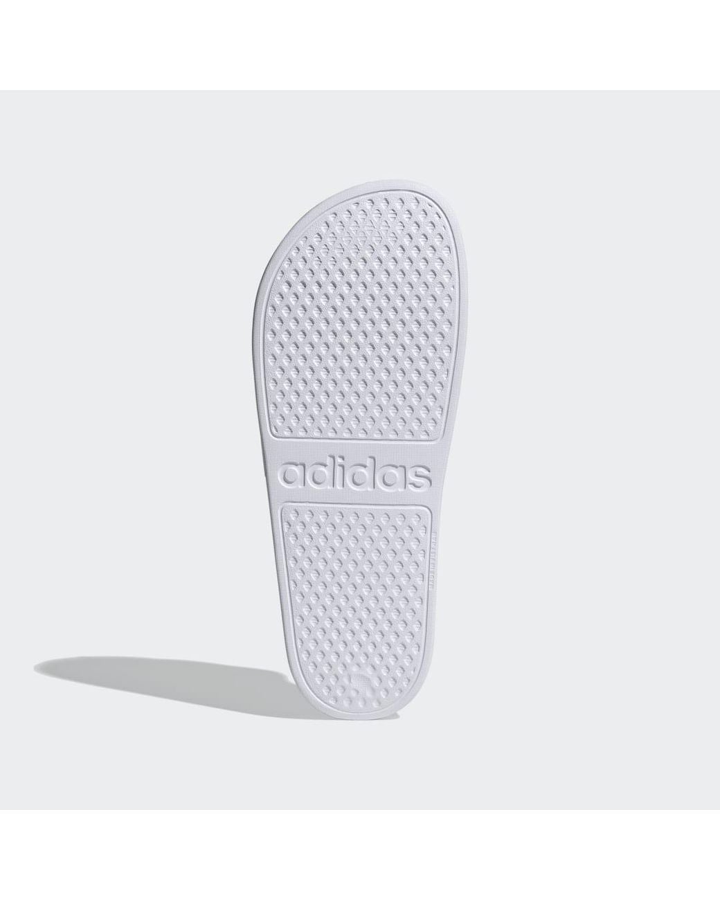 Adidas White Adilette Aqua Slides for men
