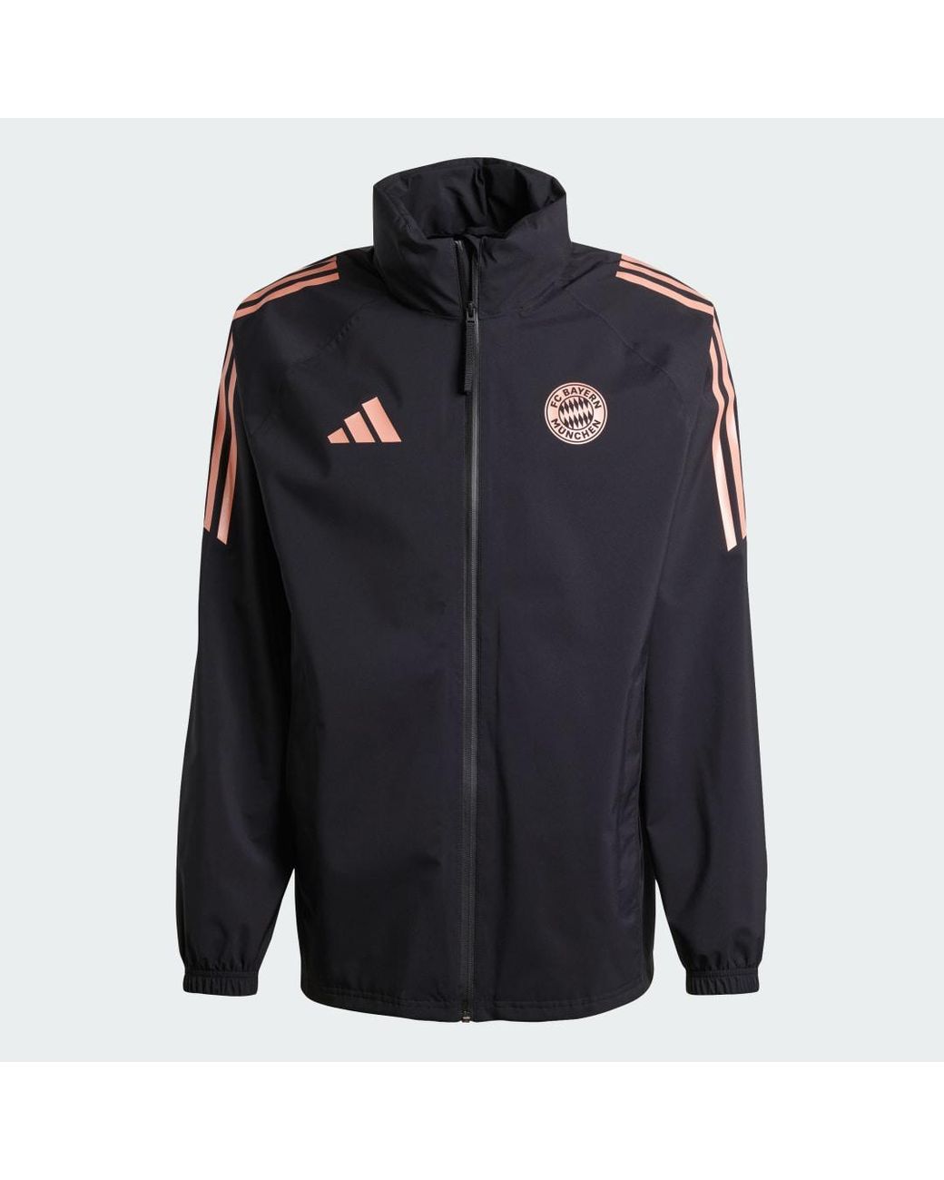 Adidas Originals Black Fc Bayern Tiro 24 Rain Jacket for men