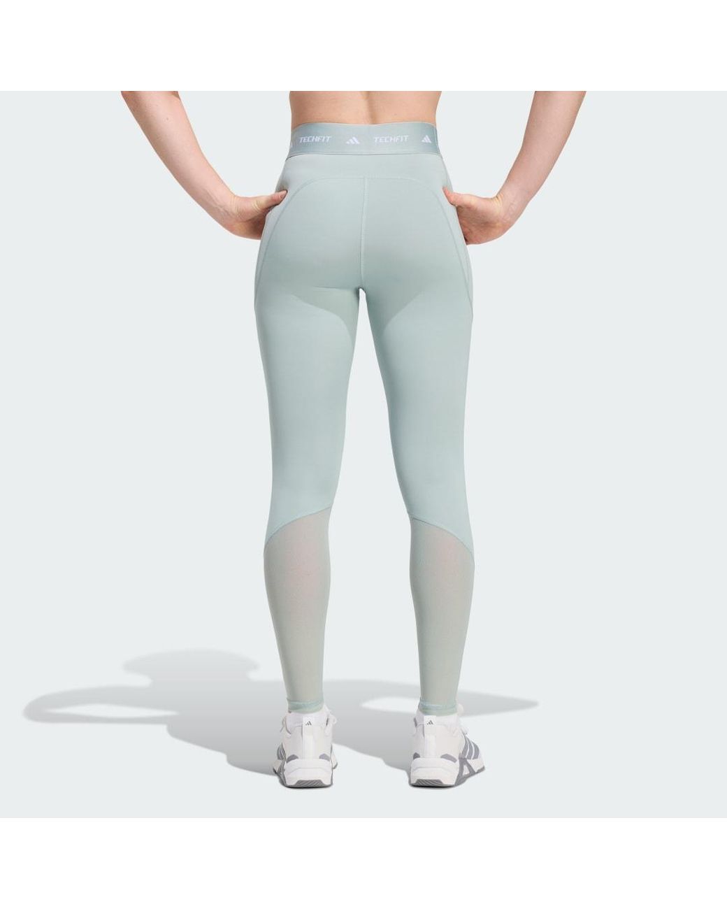 Adidas Blue Techfit Stash Pocket Full-Length Leggings