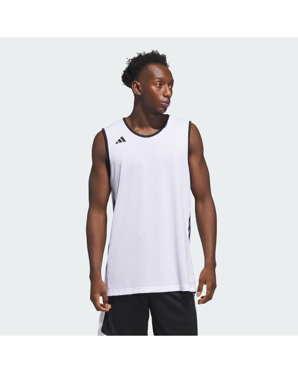 Adidas Black 3G Speed Reversible Basketball Aeroready Jersey for men