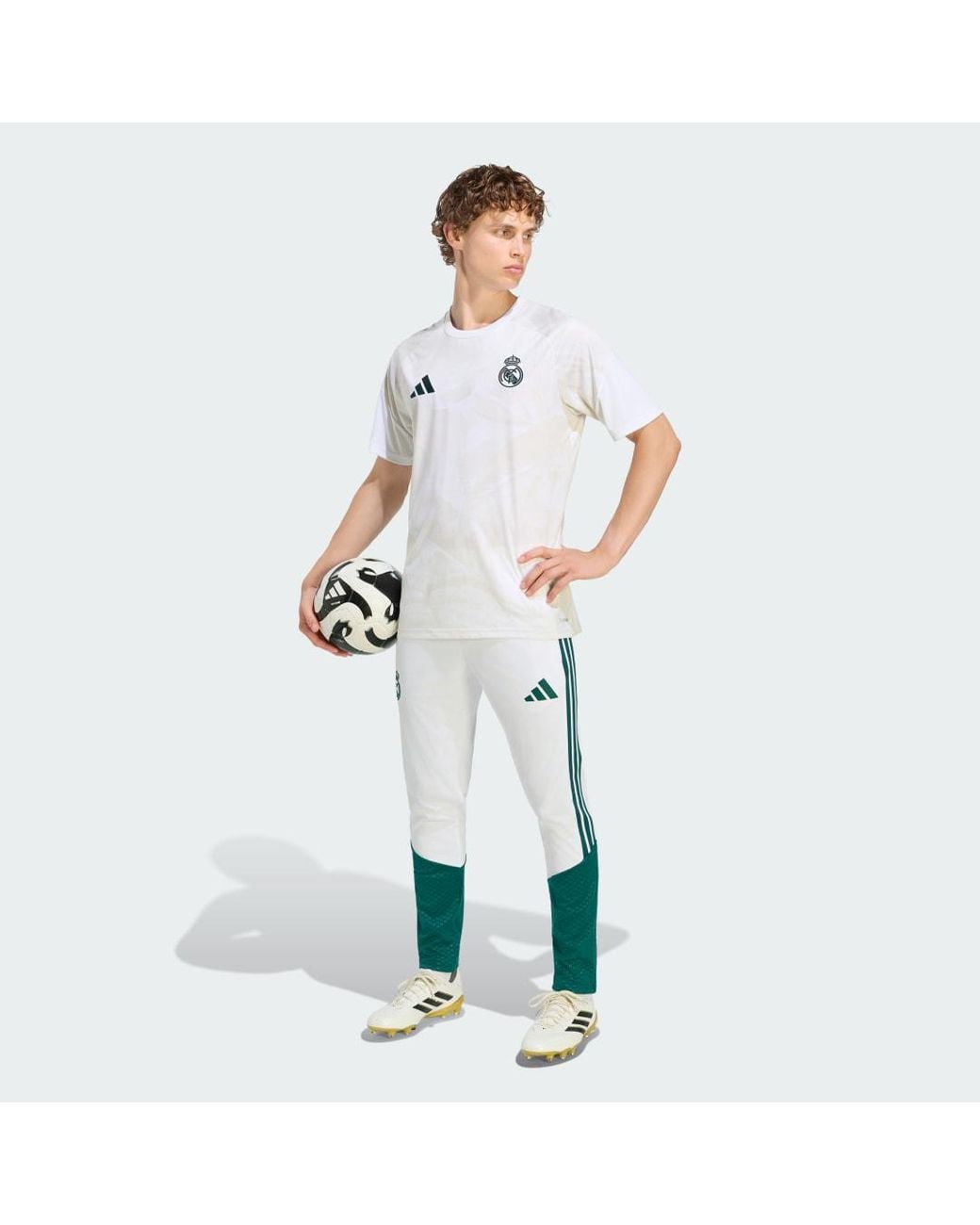 Adidas White Real Madrid 26/27 Pre-Match Jersey for men