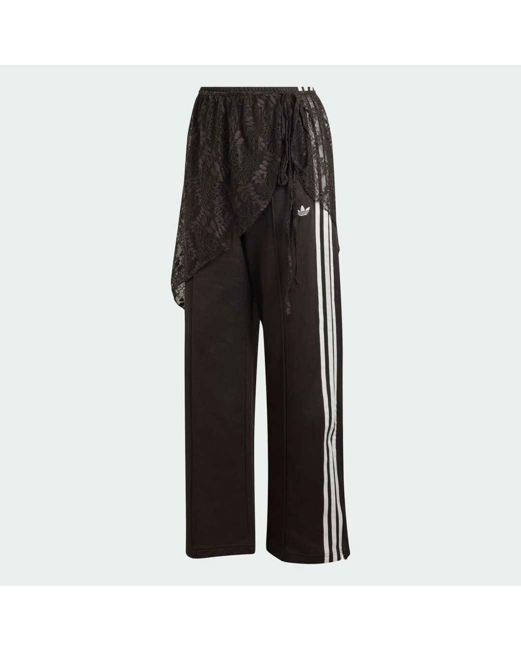Adidas Black 2In1 Firebird Loose Track Trousers With Lace Skirt