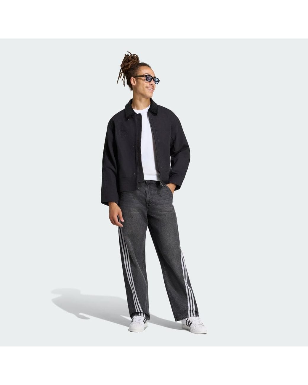 Adidas Black Adilenium 6 Denim Pants for men