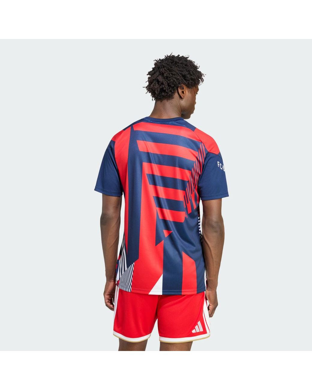 Adidas Blue/red Bayern Munich 2026/27 Pre-match Home Training Jersey for men