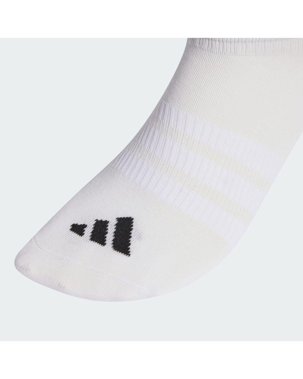 Adidas White Thin&Amp;Light Sportswear No Show Socks 3 Pair Pack