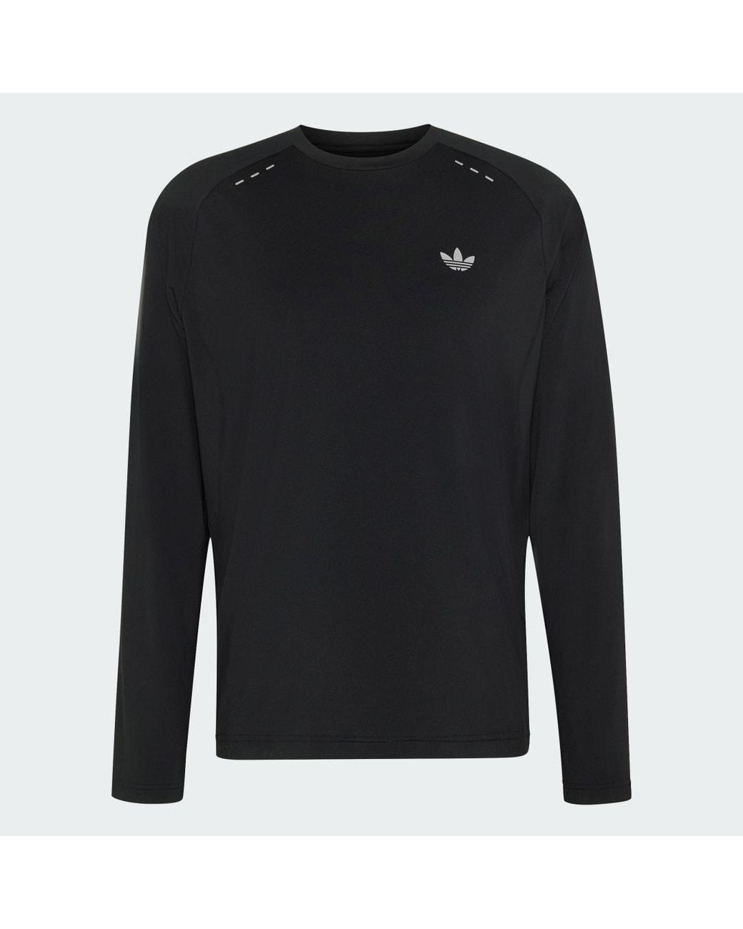 Adidas Black Tech Trefoil Essentials Poly Long Sleeve Jersey for men