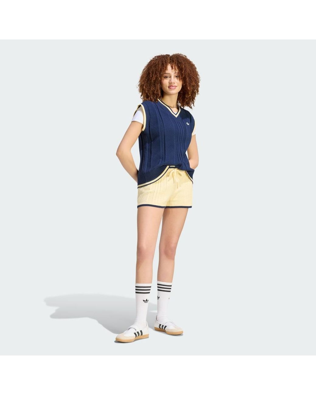 Adidas Originals Natural Adidas Cable Knit Vest