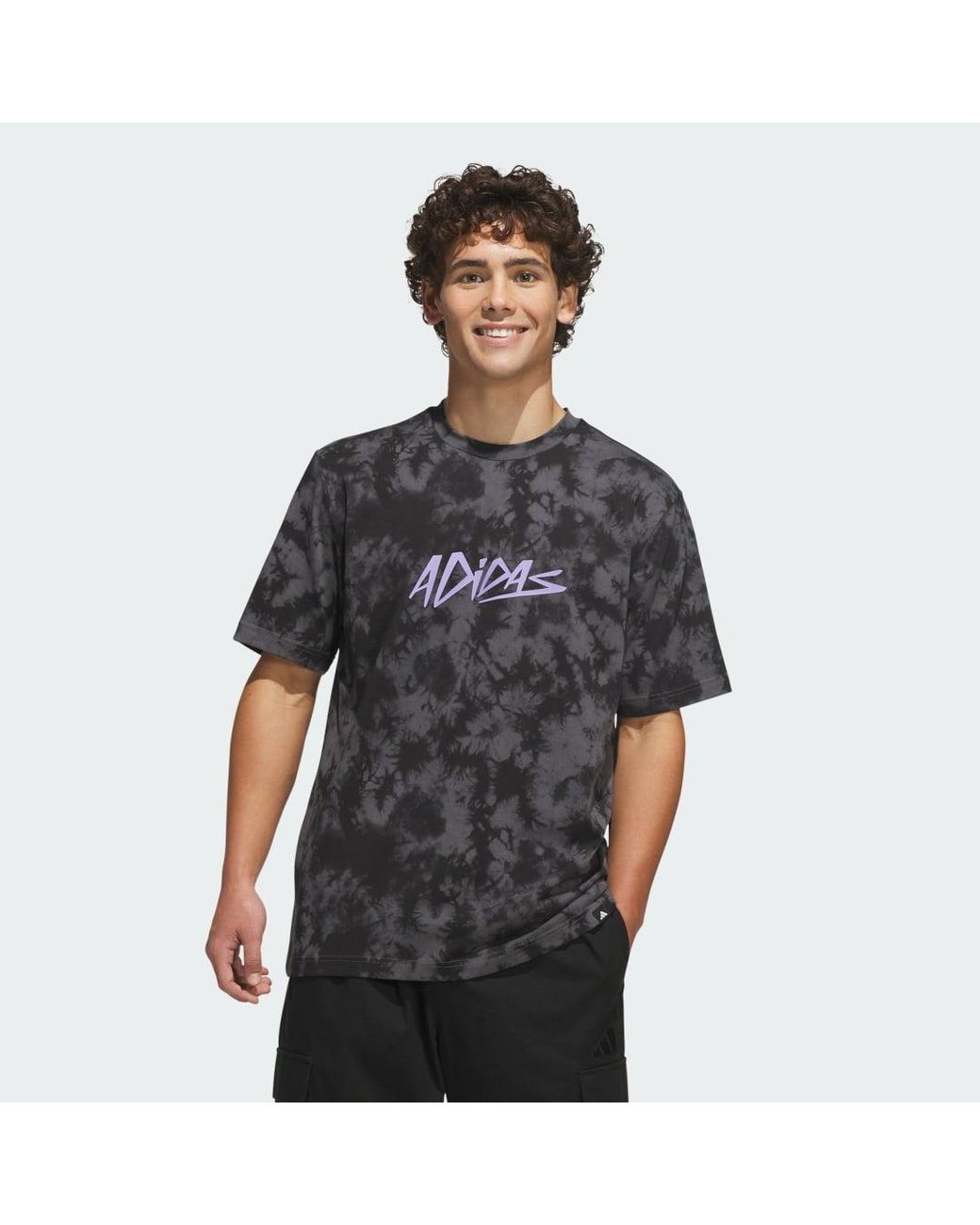 Adidas Black Lux Color Graphic T-Shirt for men