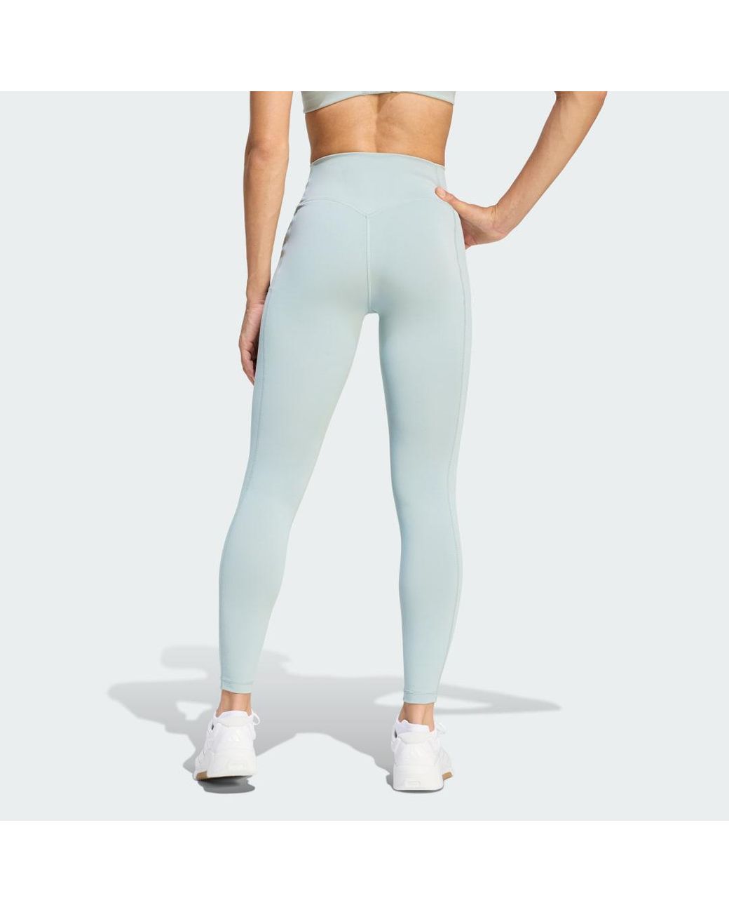 Adidas Blue Optime Workout Full Length Leggings
