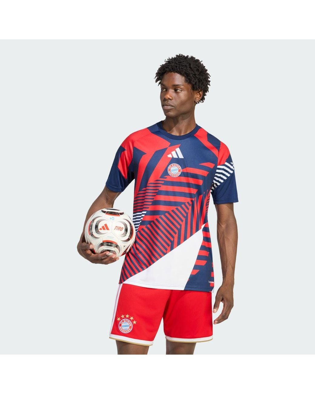 Adidas Blue/red Bayern Munich 2026/27 Pre-match Home Training Jersey for men