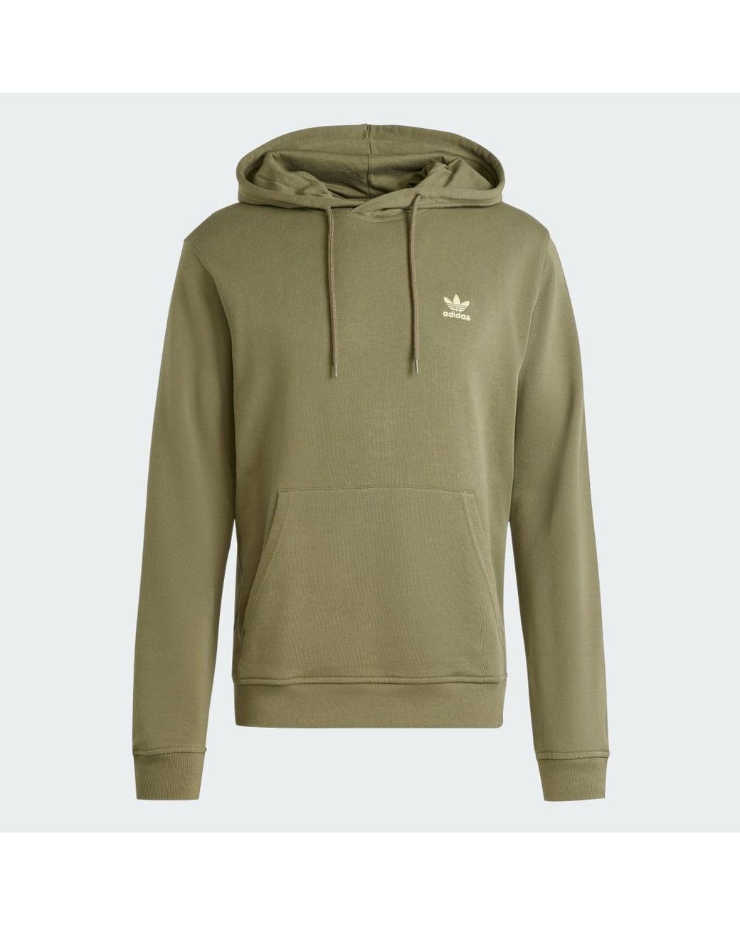 Adidas Green Trefoil Essentials Hoodie for men