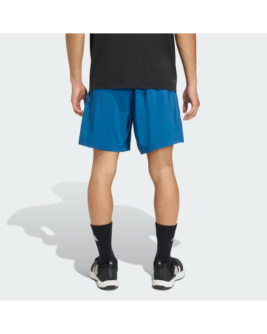 Adidas Blue Workout Essentials Base Woven Short for men