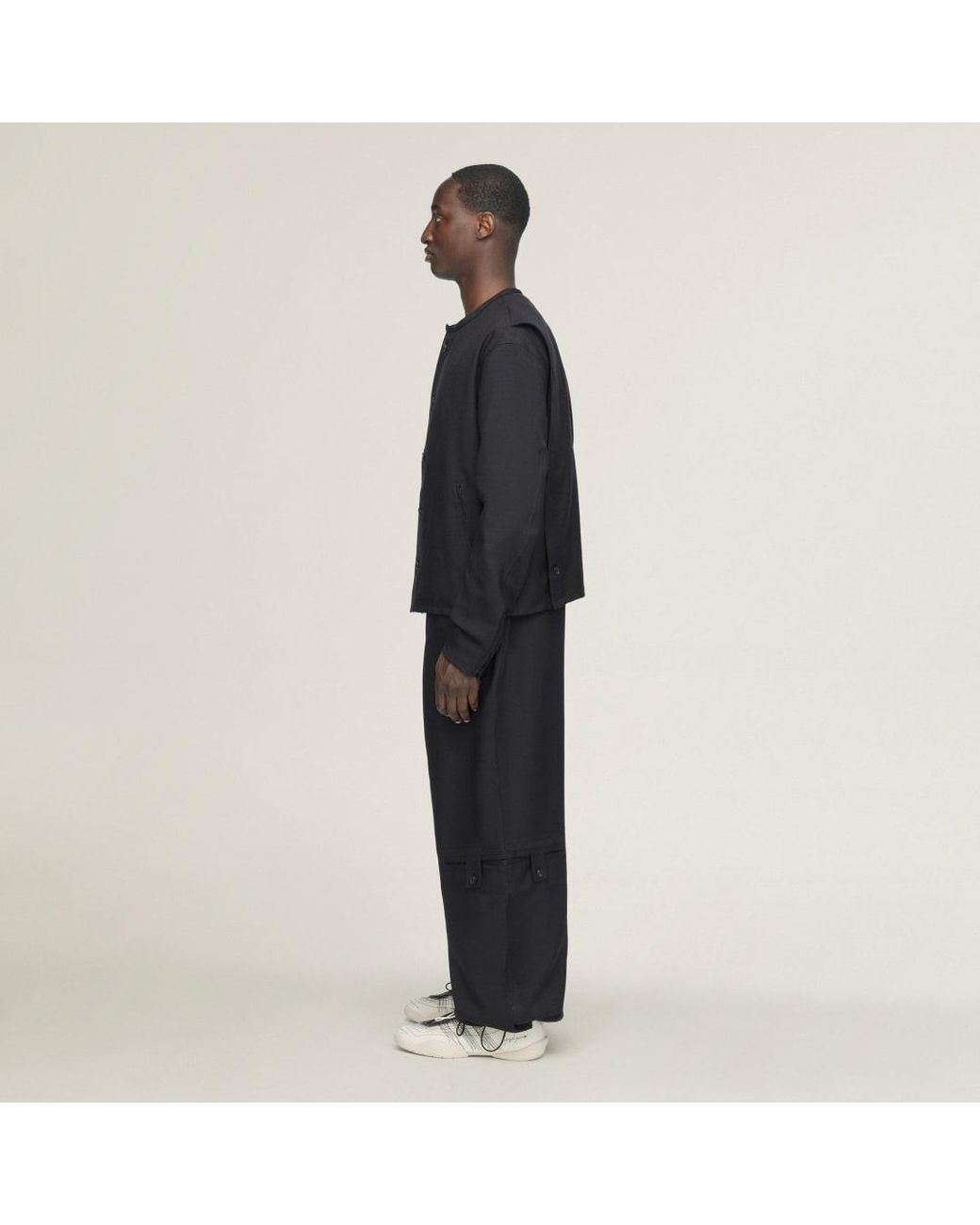 Adidas Black Y-3 Sport Uniform Adaptive Length Trousers for men