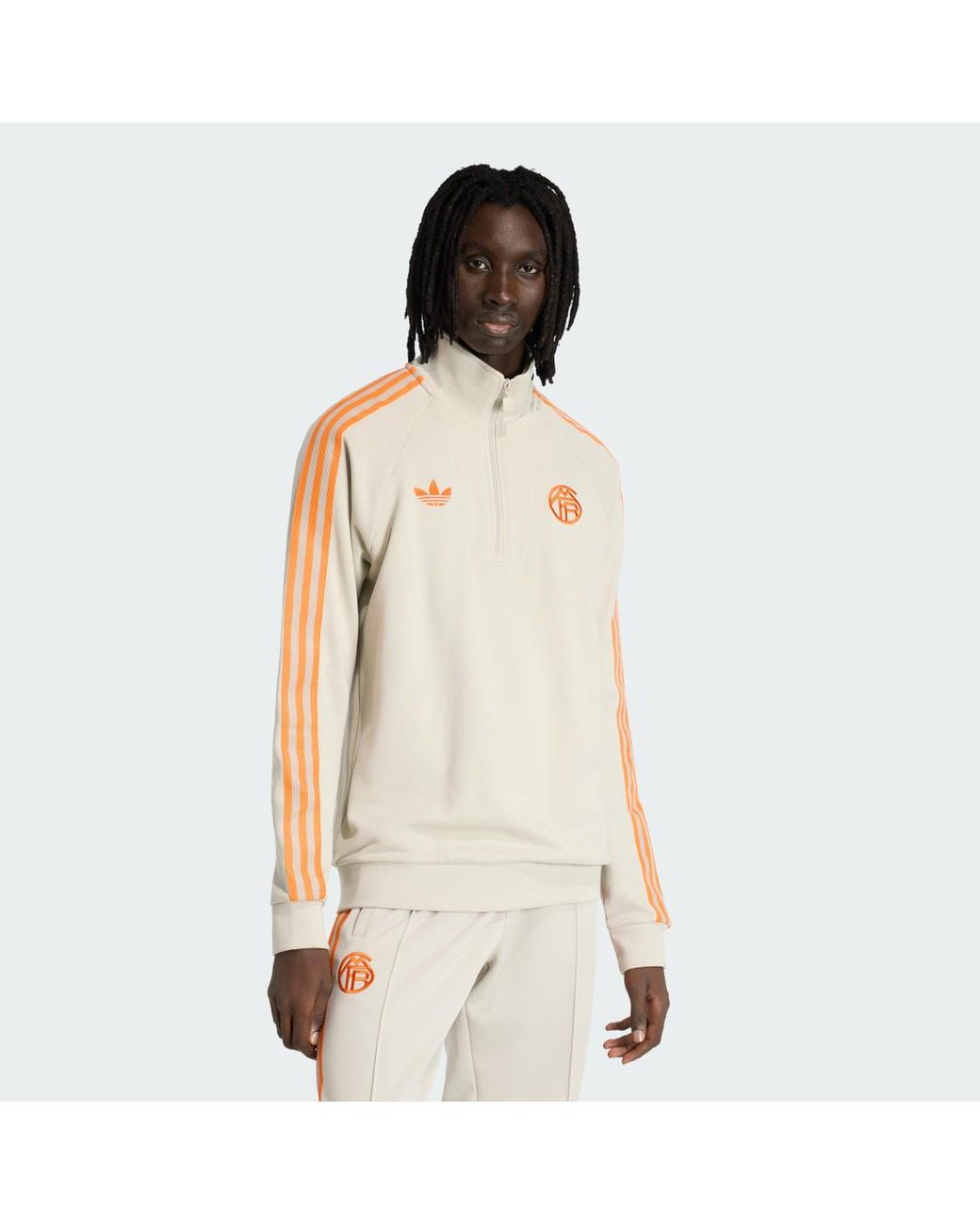 Adidas Natural Fc Bayern Originals Half Zip Top for men