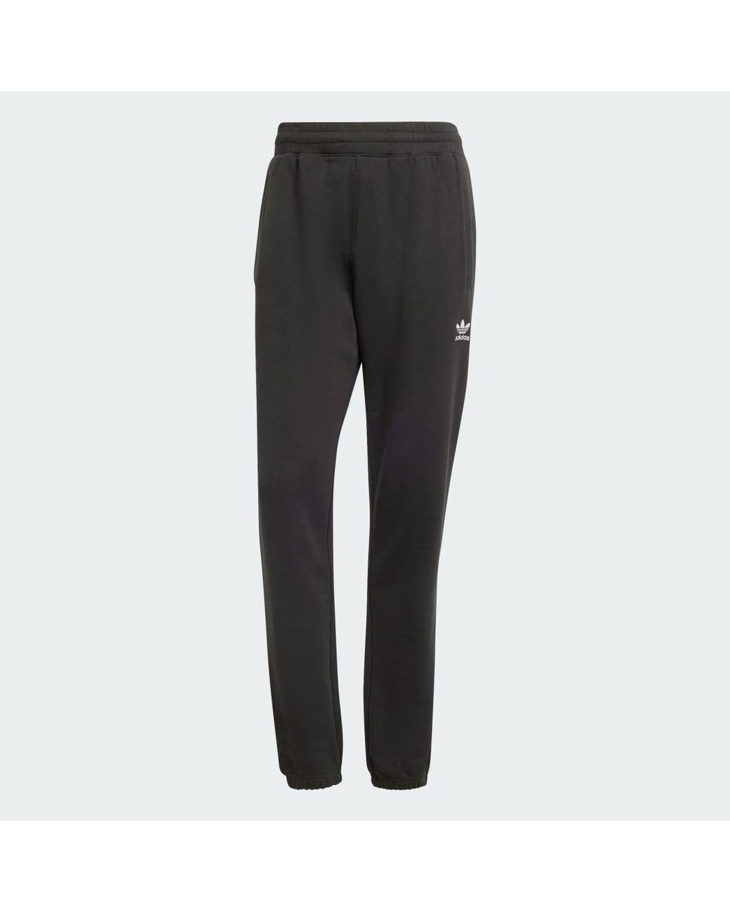 Adidas Black Trefoil Essentials French Terry Pants for men
