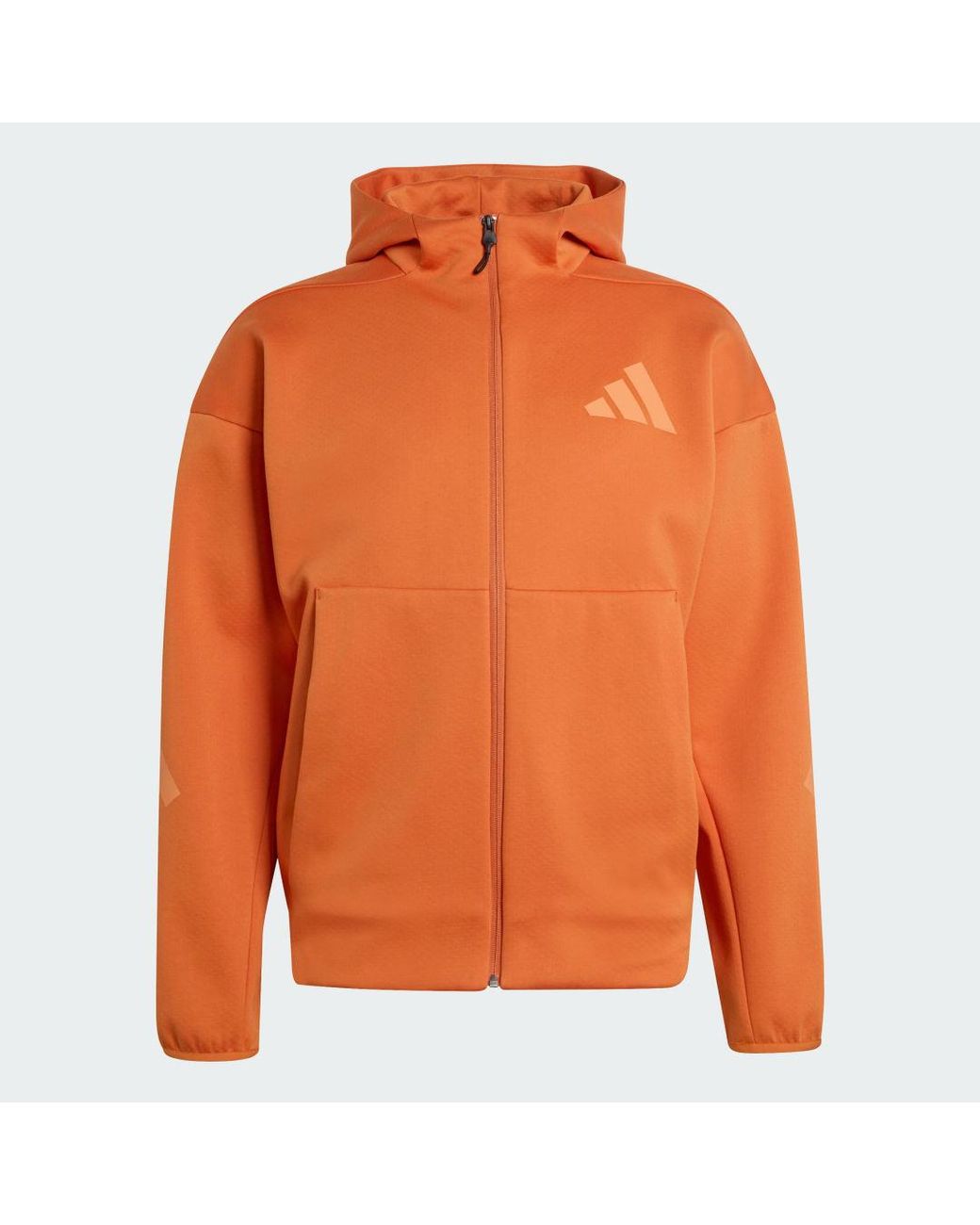 Adidas Orange Z.N.E. Full-Zip Hooded Track Jacket for men