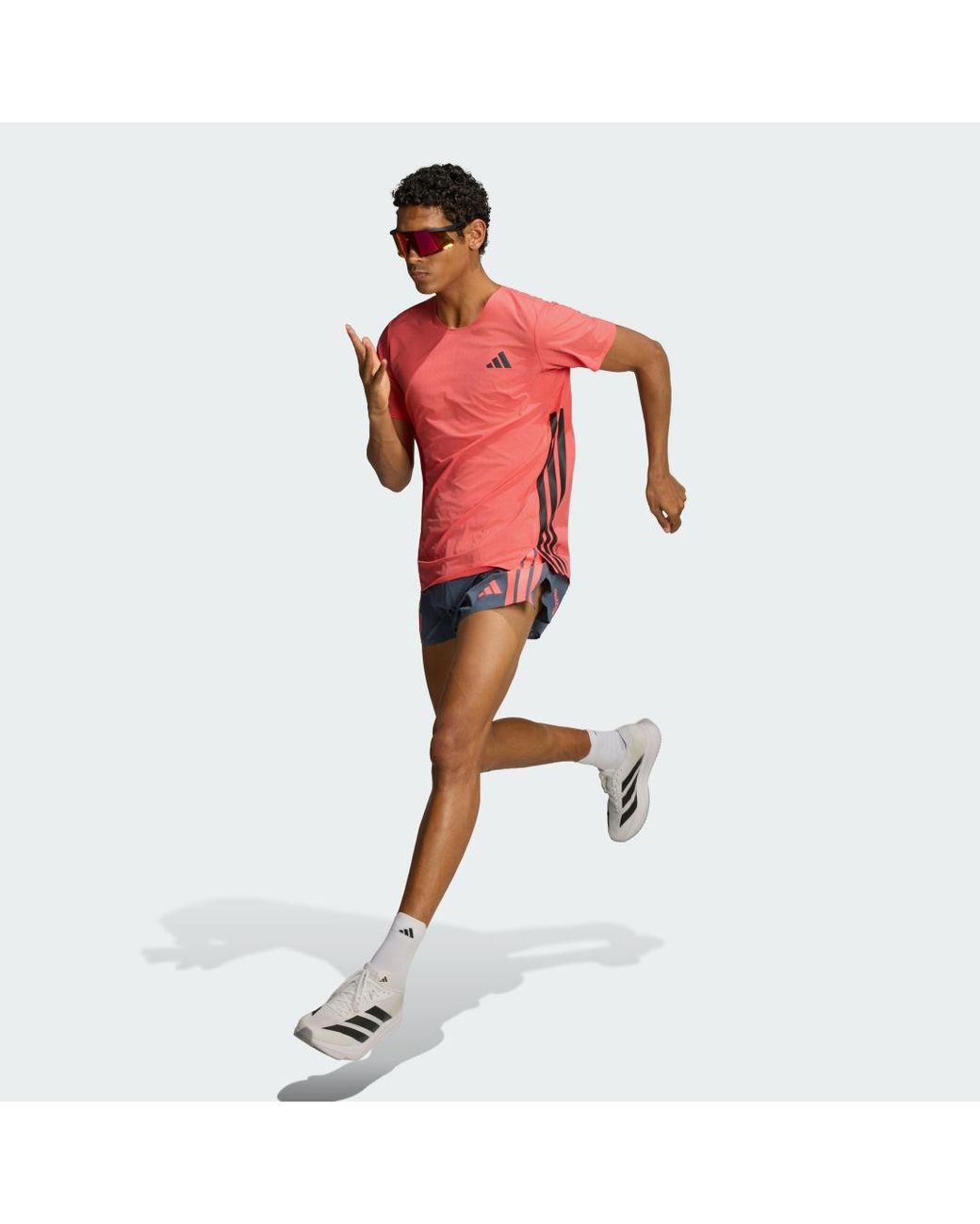 Adidas Red Adizero Running T-Shirt for men