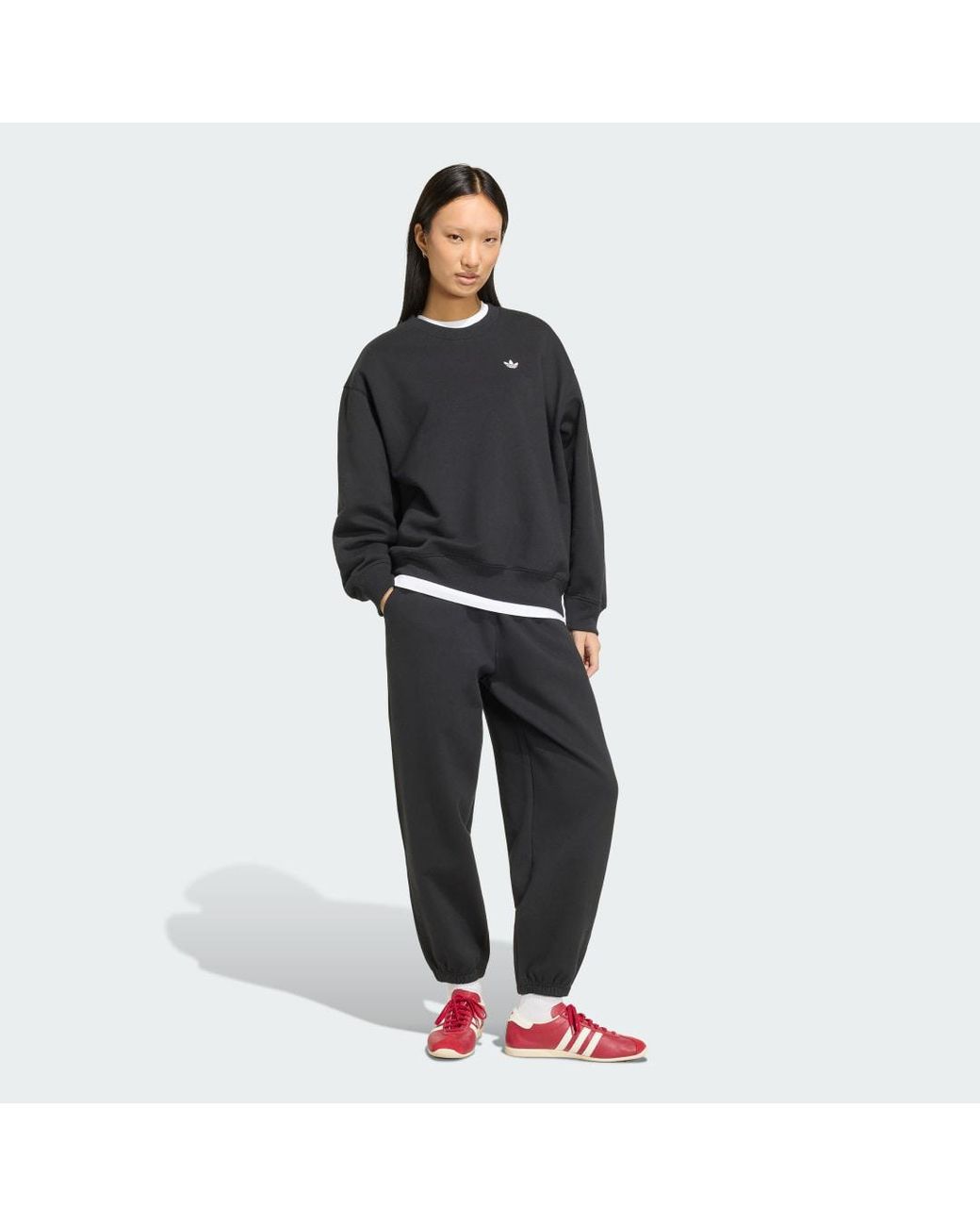 Adidas Black Essentials Loose Fleece Joggers