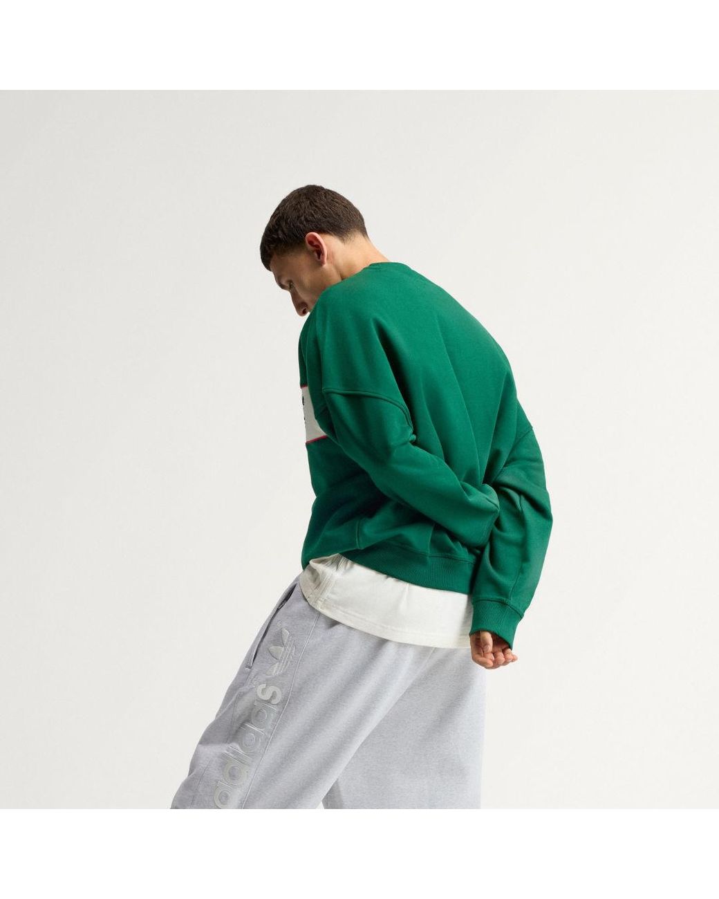 Adidas Green Adisignature Ny Crewneck Sweatshirt