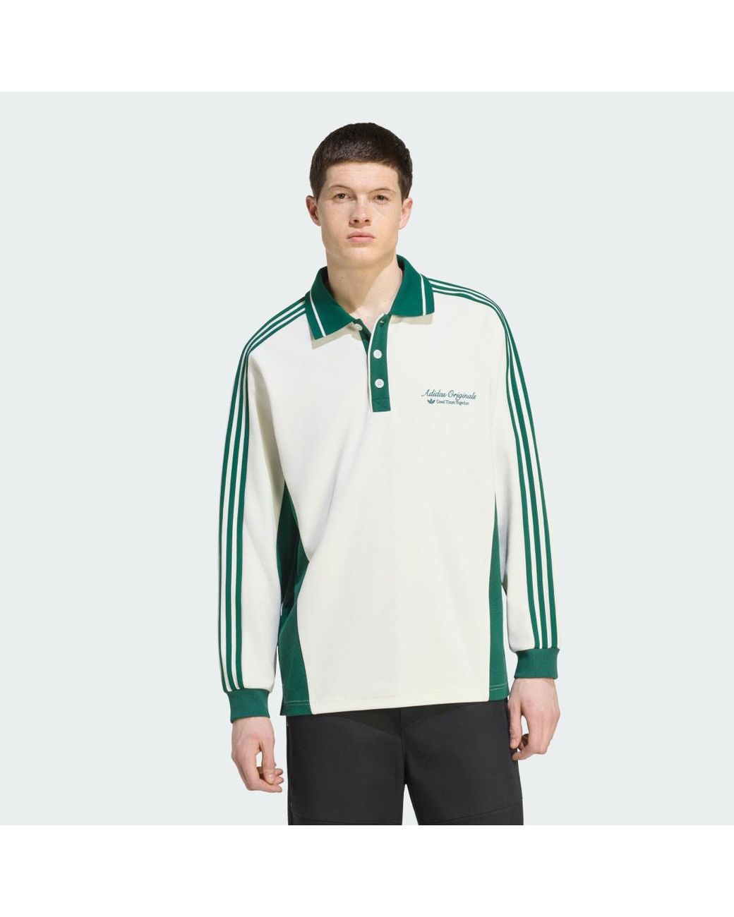 Adidas Green Polo Ls M Shirt for men