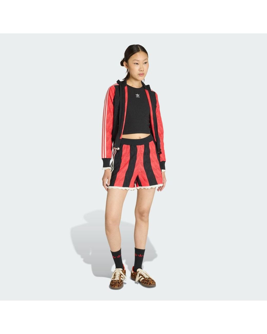 Adidas Red Firebird Loose Shorts