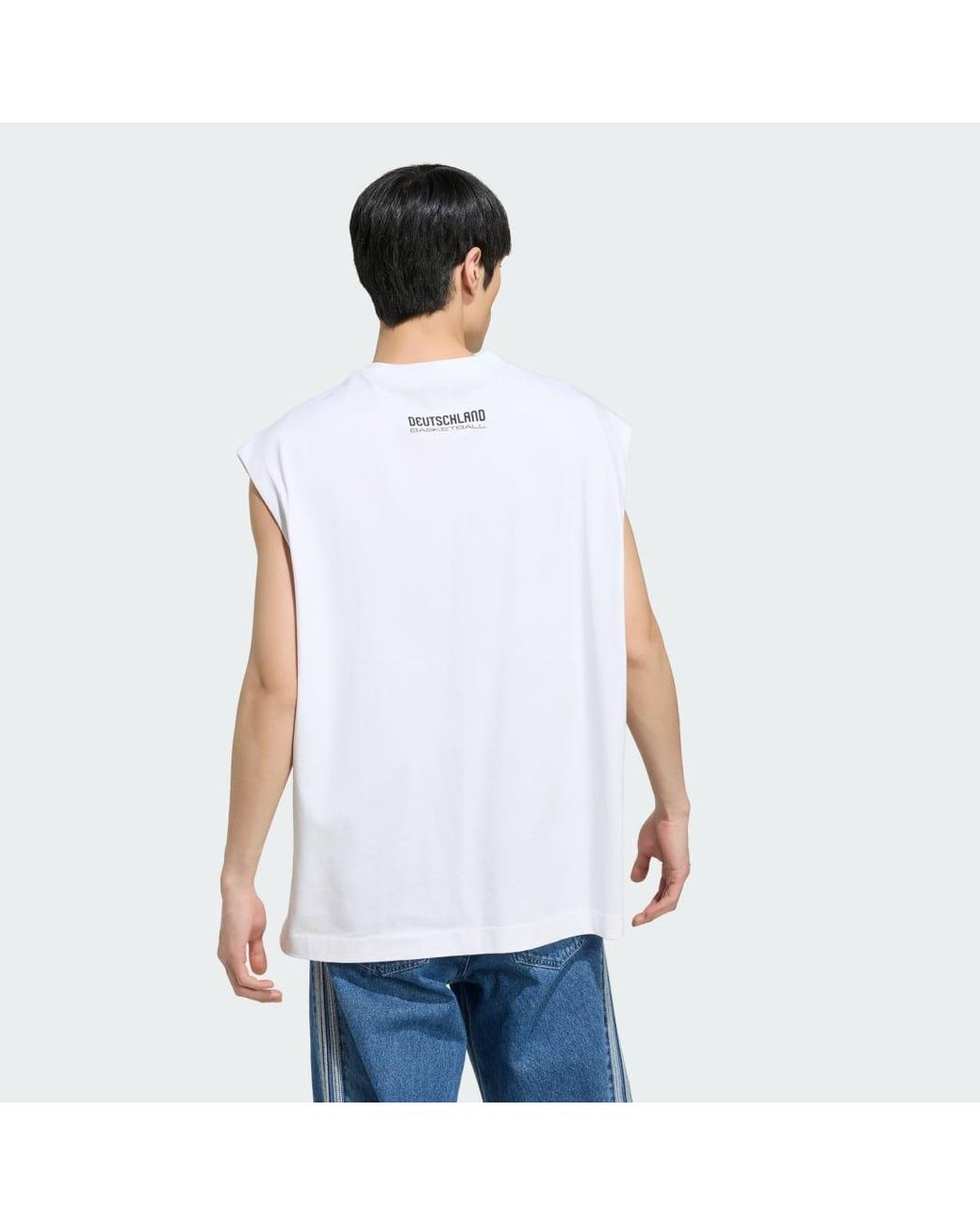 Adidas White Dbb Basketball Graphics Sleeveless T-Shirt 2