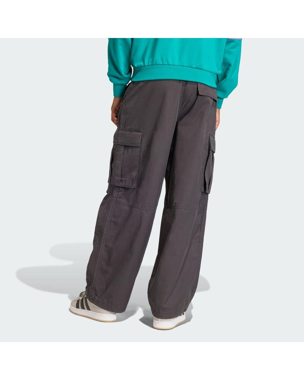 Adidas Gray 90S Alternative Sport Washed Cargo Trousers for men