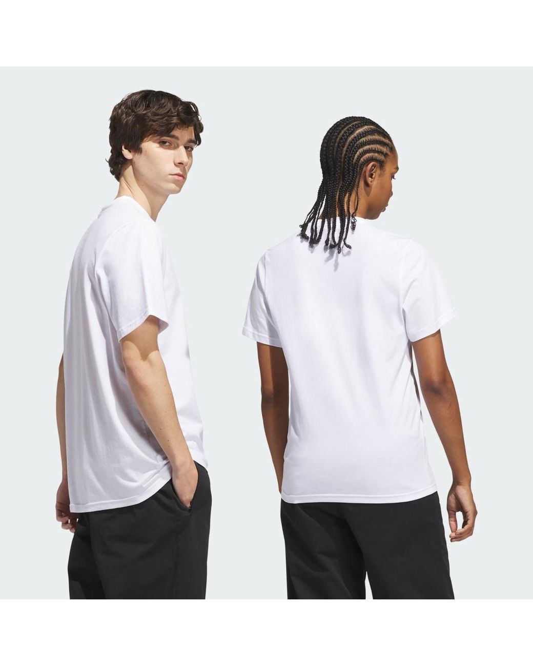 Adidas White Skateboarding Push T-Shirt
