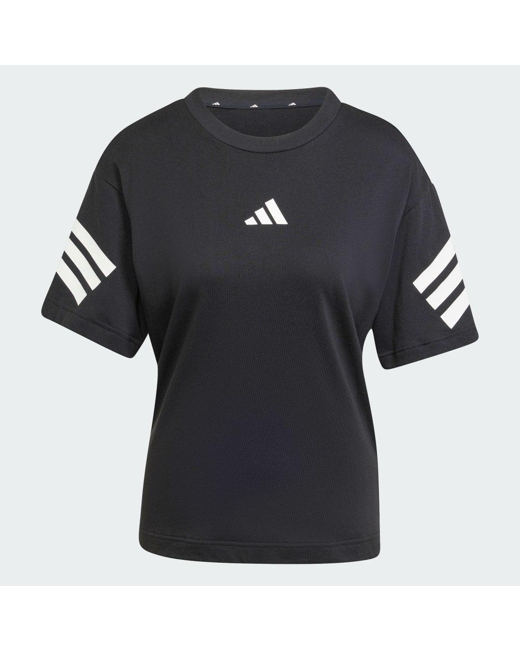 Adidas Black Future Icons 3-Stripes T-Shirt