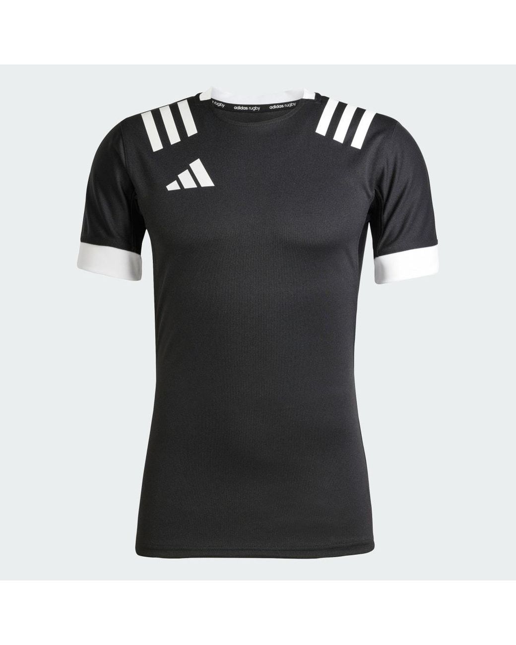 Adidas Black 3-Stripes Fitted Jersey for men