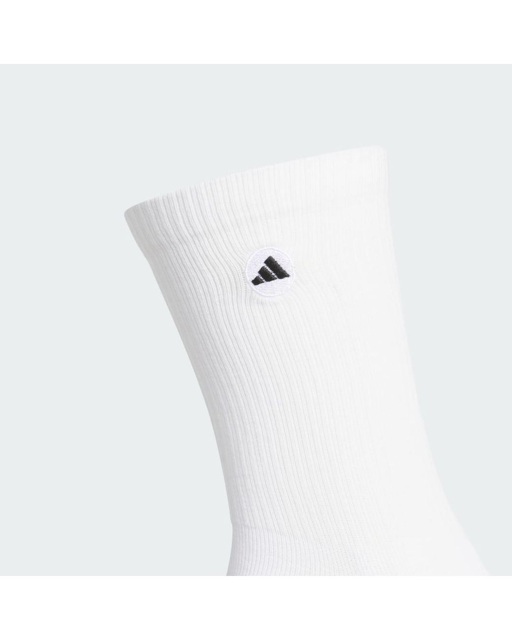 Adidas White Performance Crew Sock