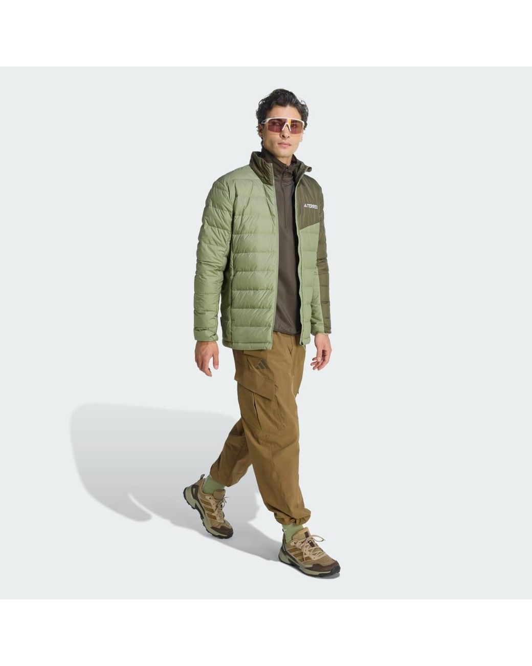 Adidas Originals Green Terrex Multi Light Down Climawarm Jacket for men