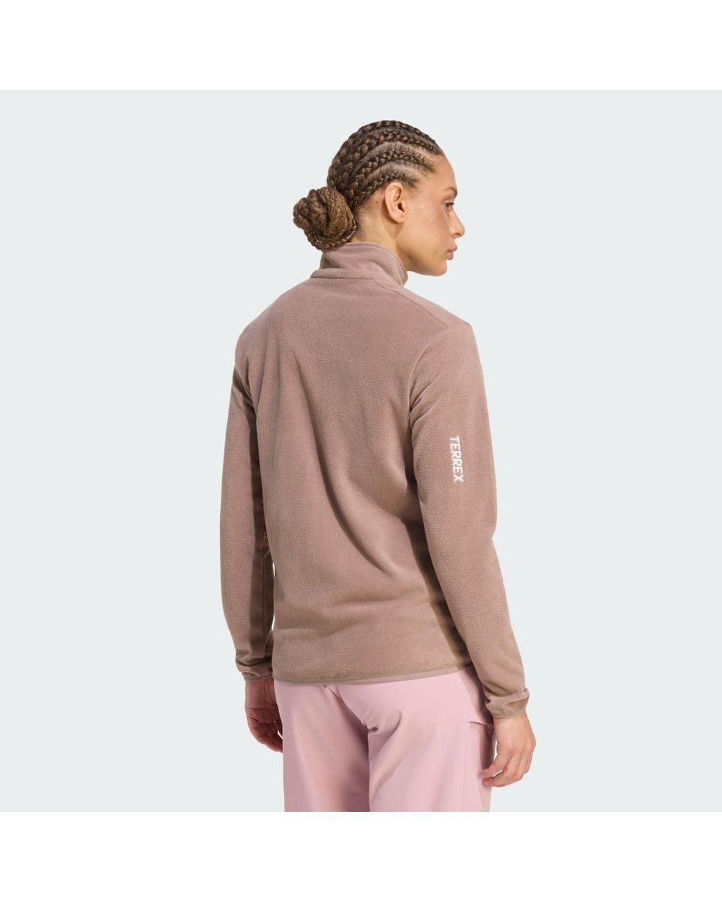 Adidas Brown Terrex Multi Essentials Full Zip Fleece Jacket