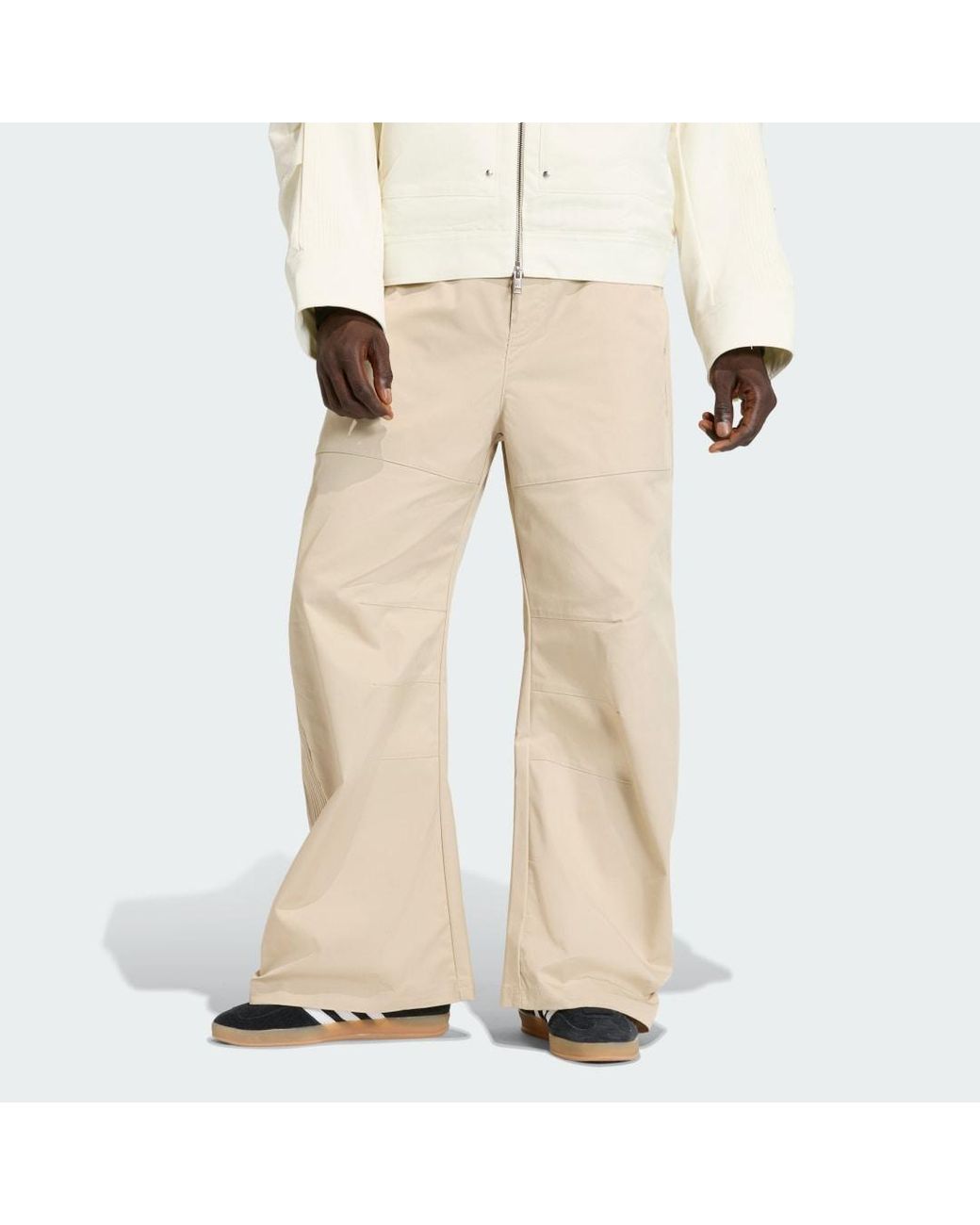 Adidas Natural Premium Essentials Wide Trousers for men