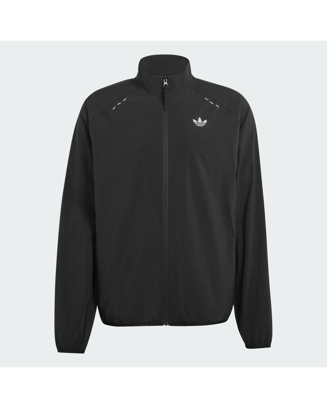 Adidas Black Sweatshirt Adidas Tech Trefoil Essentials Fz Hood Track Top for men