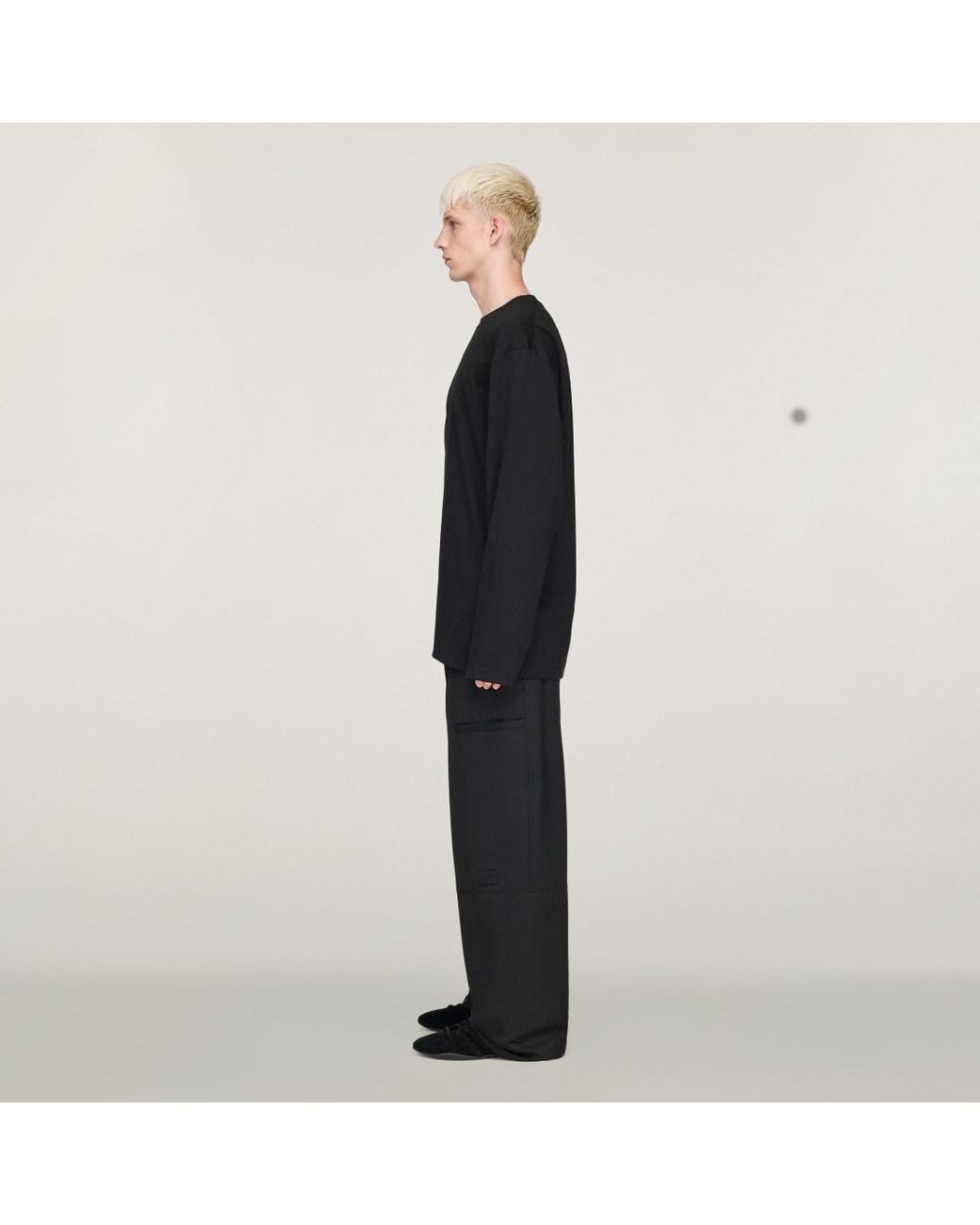 Adidas Black Y-3 Refined Wool Cuffed Tracksuit Bottoms for men