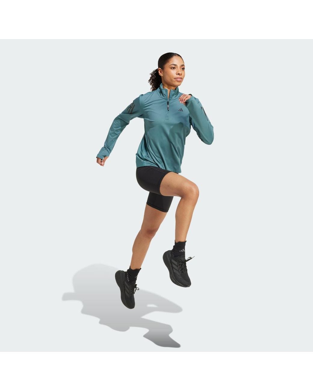 Adidas Originals Blue Own The Run Half-Zip Jacket