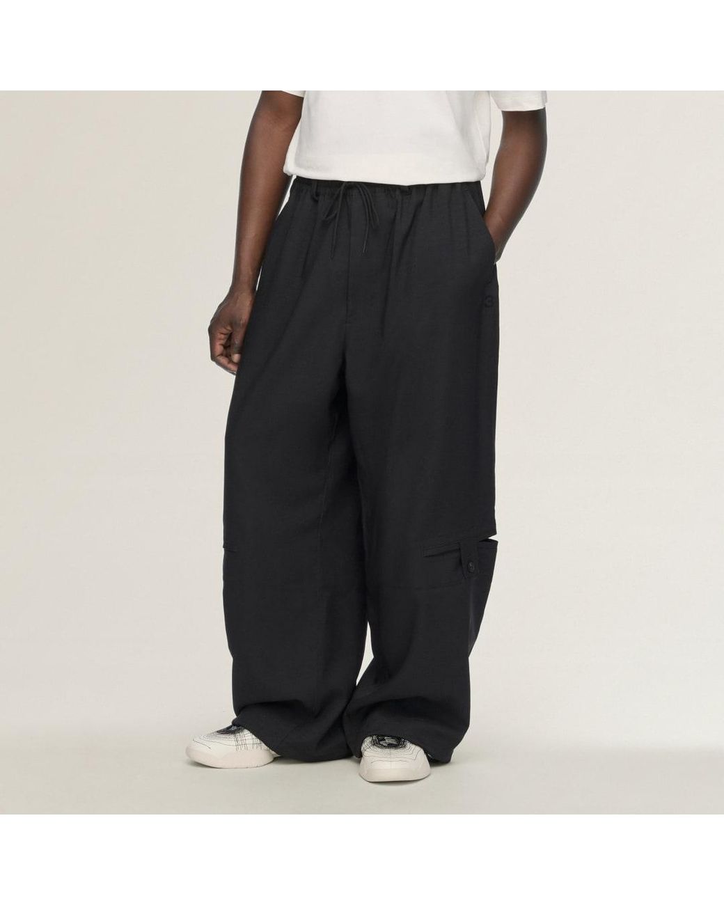 Adidas Black Y-3 Sport Uniform Adaptive Length Trousers for men