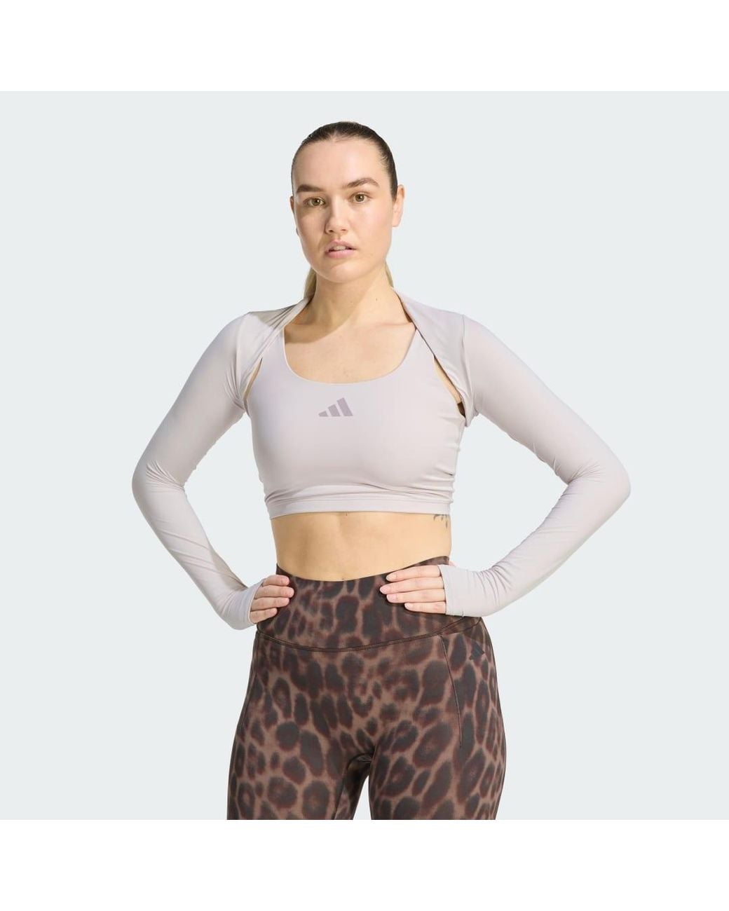 Adidas Gray Primelift Essentials Workout Contour Shrug
