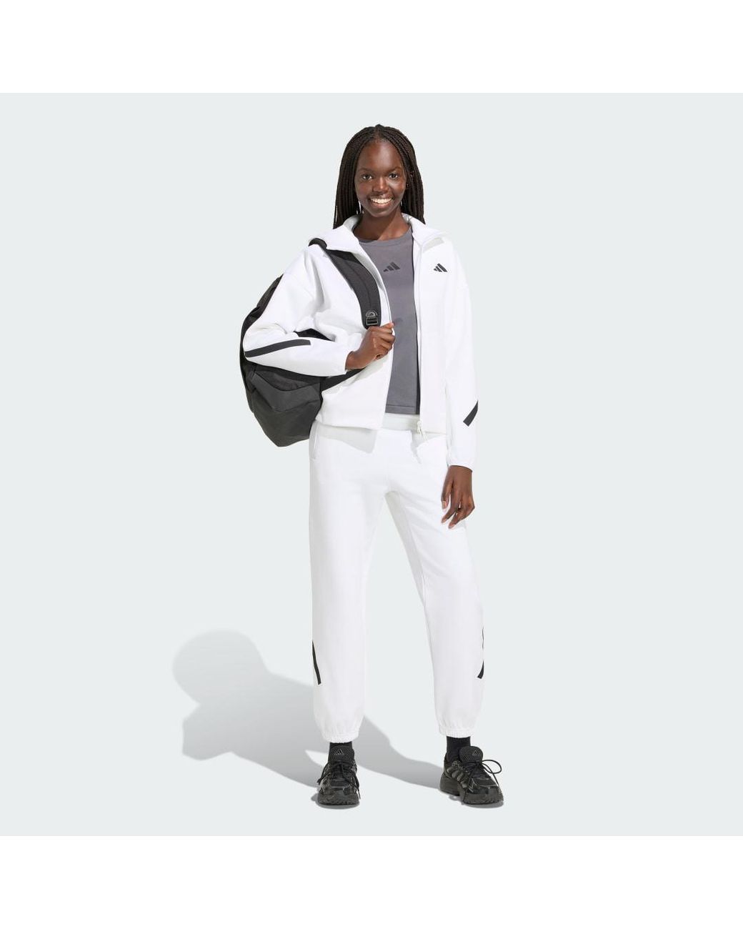 Adidas White Z.N.E. Pant